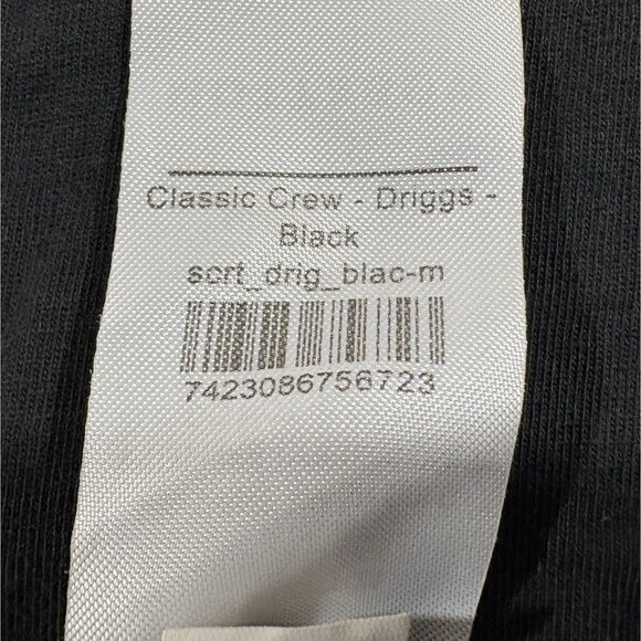 Mott & Bow Mens Black Short Sleeve Classic Crew Driggs Tee Cotton T-shirt Sz M - Picture 8 of 9